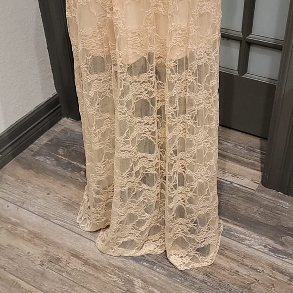 Bandeau Strapless Maxi Dress Light Peach - Picture 4 of 5